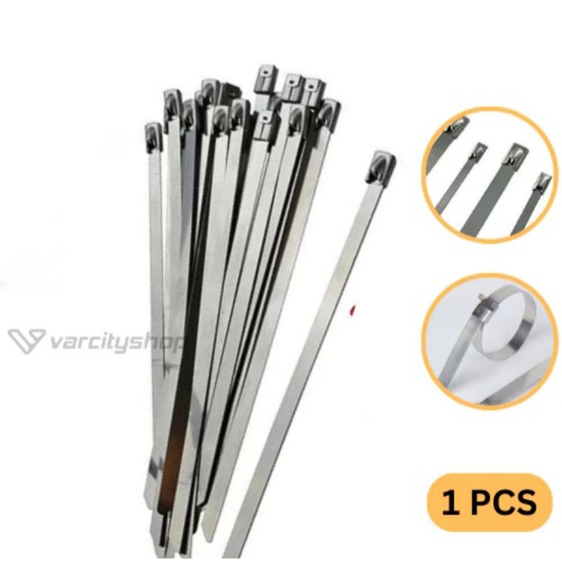 Stainless Cable Ties Kabel Tis Stainless Tali Pengikat Knalpot KlemHarga tertera untuk 1pcs atau 1 b
