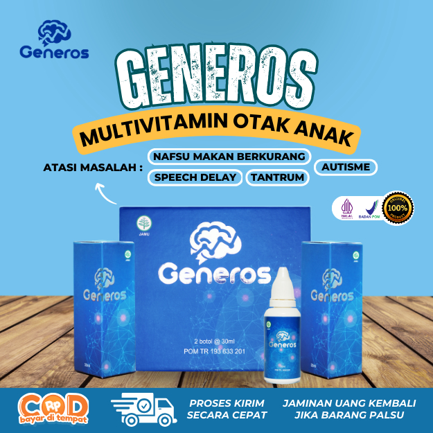 Generos 1 Box - Multivitamin Nutrisi Otak Anak Penambah Kecerdasan & Daya Ingat