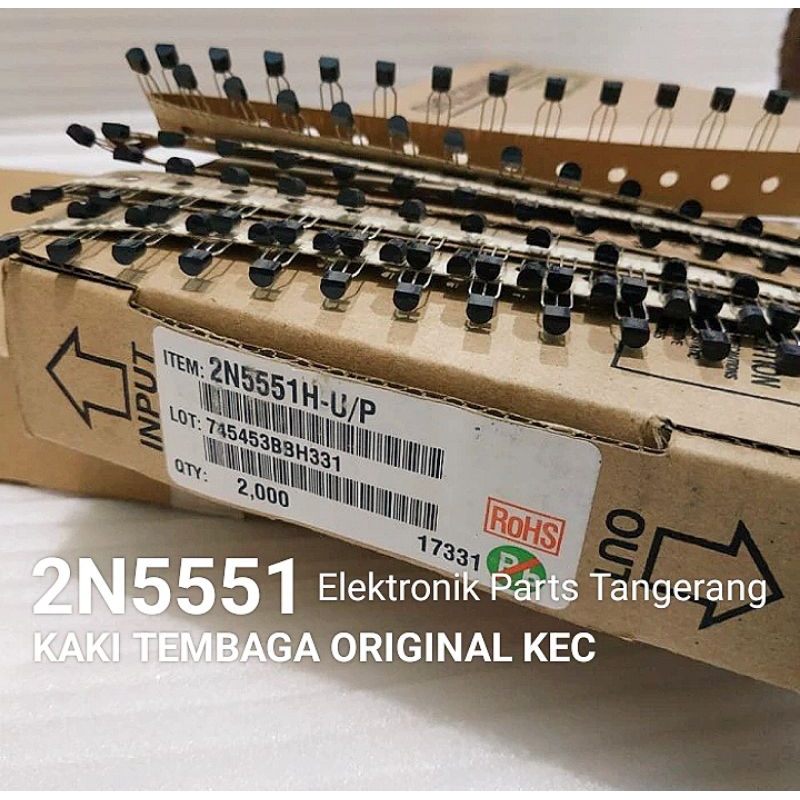 (1 BUAH) TRANSISTOR 2N5551 ORIGINAL KAKI TEMBAGA TRANSISTOR 2N 5551 IC TRANSISTOR 2N5551 NPN 2N5551 
