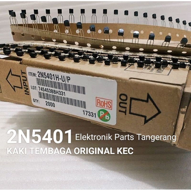 (1 BUAH) TRANSISTOR 2N5401 ORIGINAL KAKI TEMBAGA TRANSISTOR 2N 5401 IC TRANSISTOR 2N5401 PNP 2N5401 