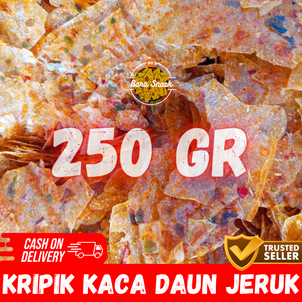 

[ 250gr ] Keripik Kaca Pedas Daun Jeruk / Kripca Kabitha / Camilan Snack Kiloan Murah