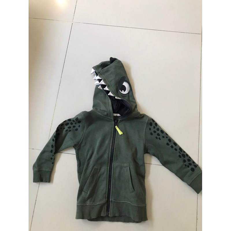 Dijual murah preloved jaket hnm dino anak size 2-4th hoodie blkg timbul