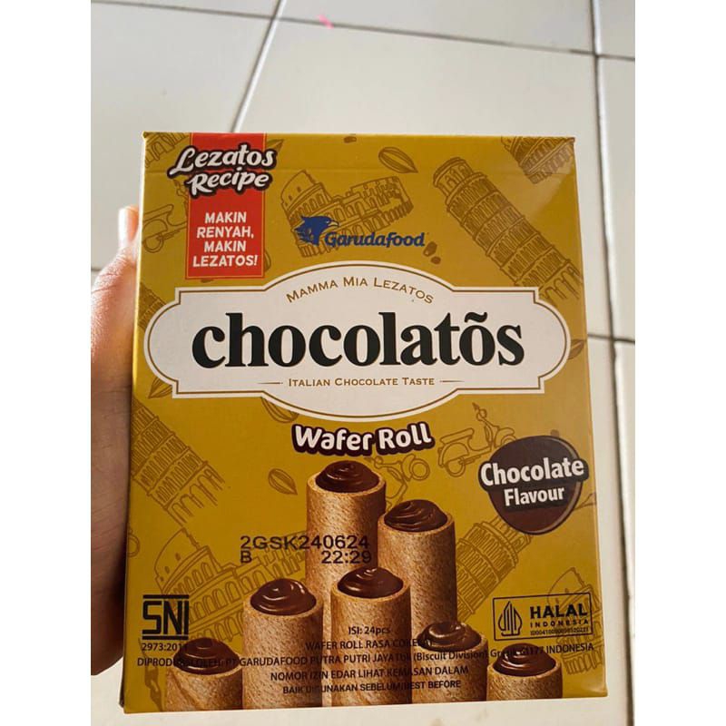 

Snack wafer roll Chocolatos 1 pack isi 24 pcs