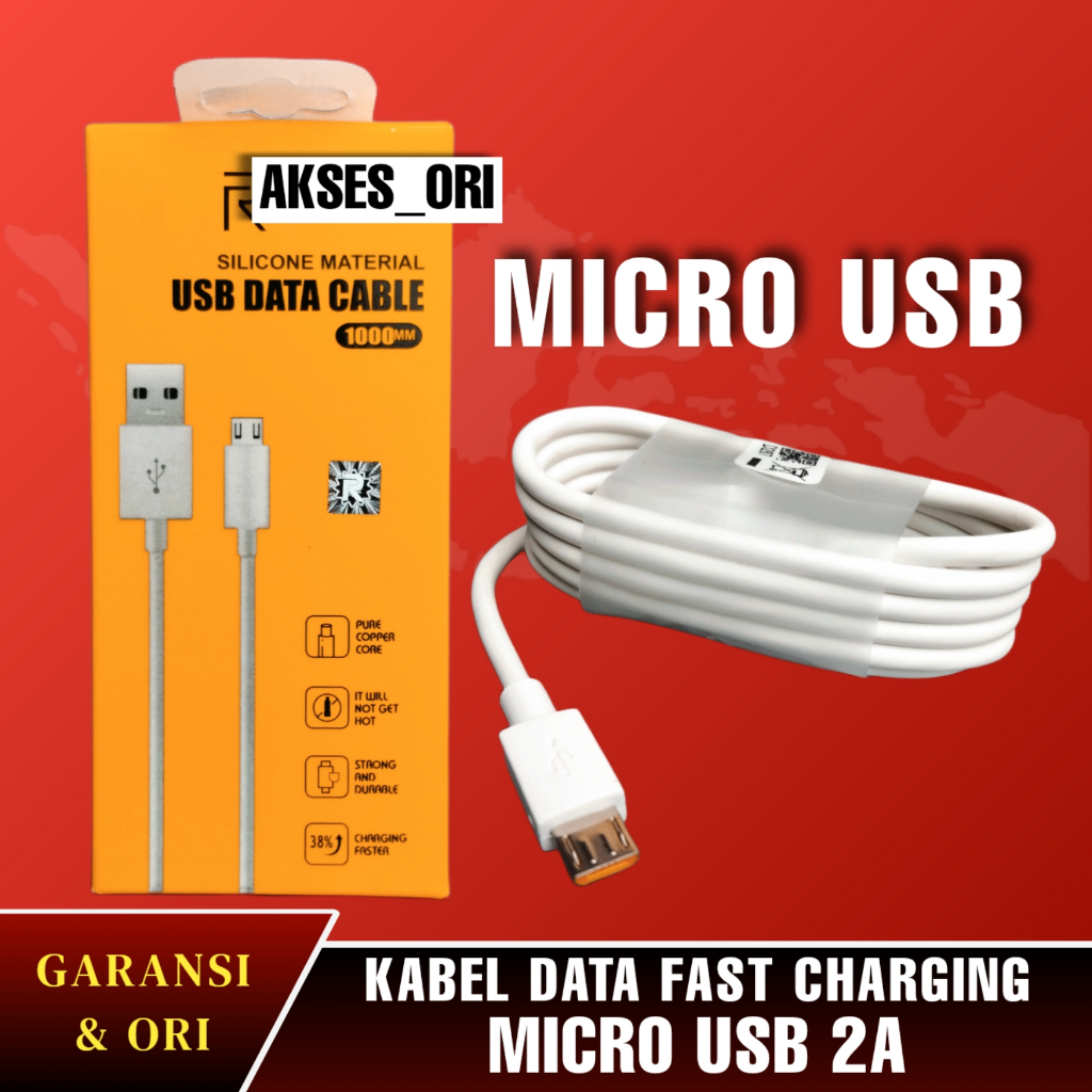 kabel Data Charger realme C30 C30S C31 C33 Original Micro USB 2A