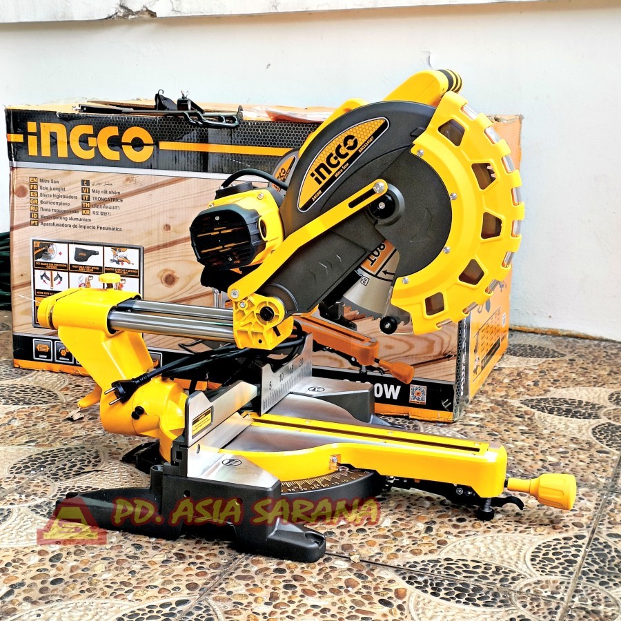 Sliding Mitre Saw 12" INGCO BM2S24007 Mesin Miter Saw Potong Aluminium