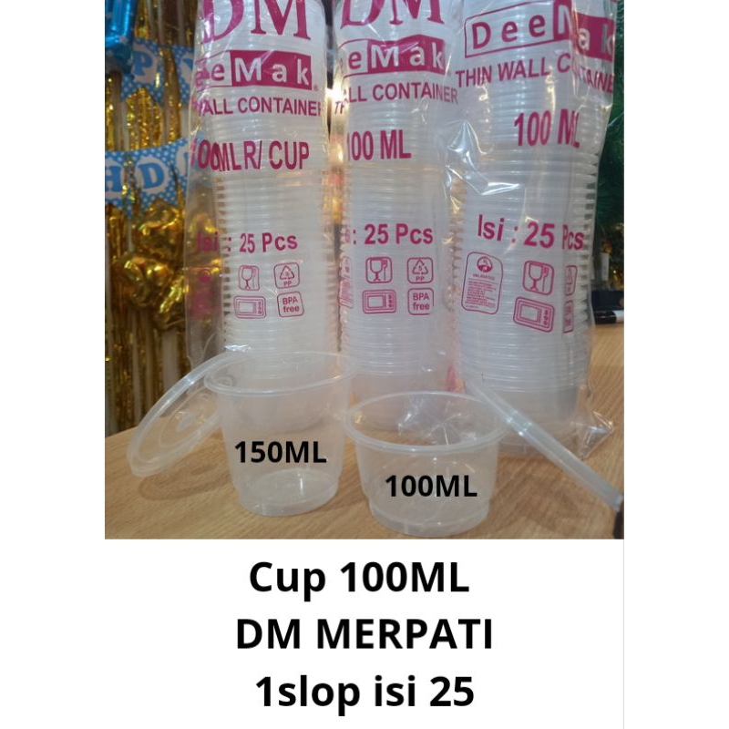 25 pcs Cup Jelly Tebal Merpati 100 ML / Cup Agar / Cup Sambal / Cup Saos / Cup Puding