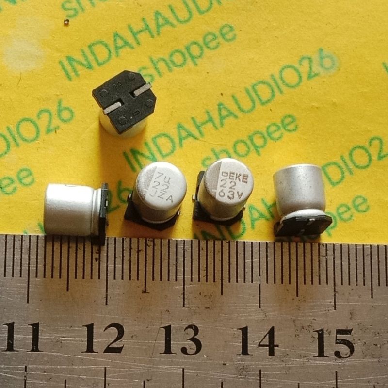 d6.5x8mm 22uf J 63v elko smd kapasitor elco solid capacitor