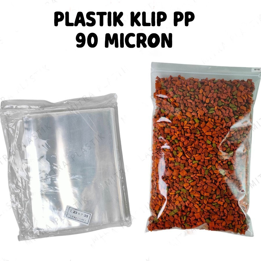 Plastik Klip PP Bening Kemasan Snack/Makanan 15X20 90 Micron - 500 gr