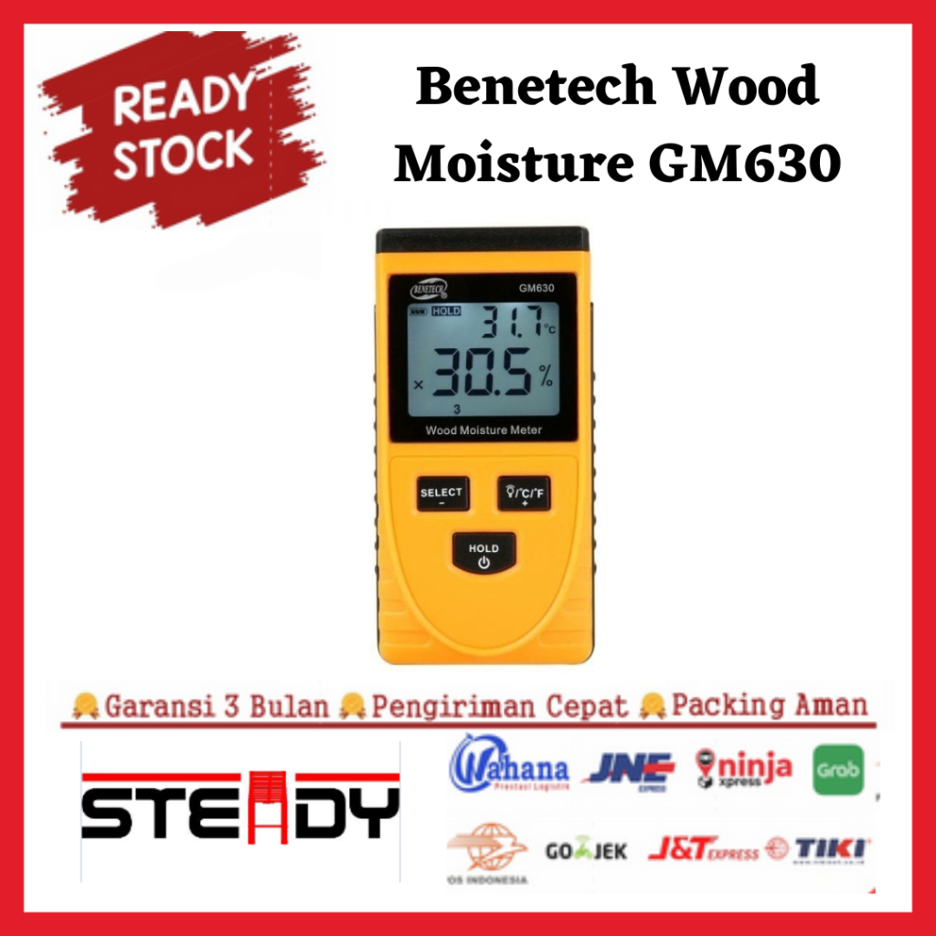 Wood Moisture Meter Benetech GM630 Induction Kayu Induksi MC Tester