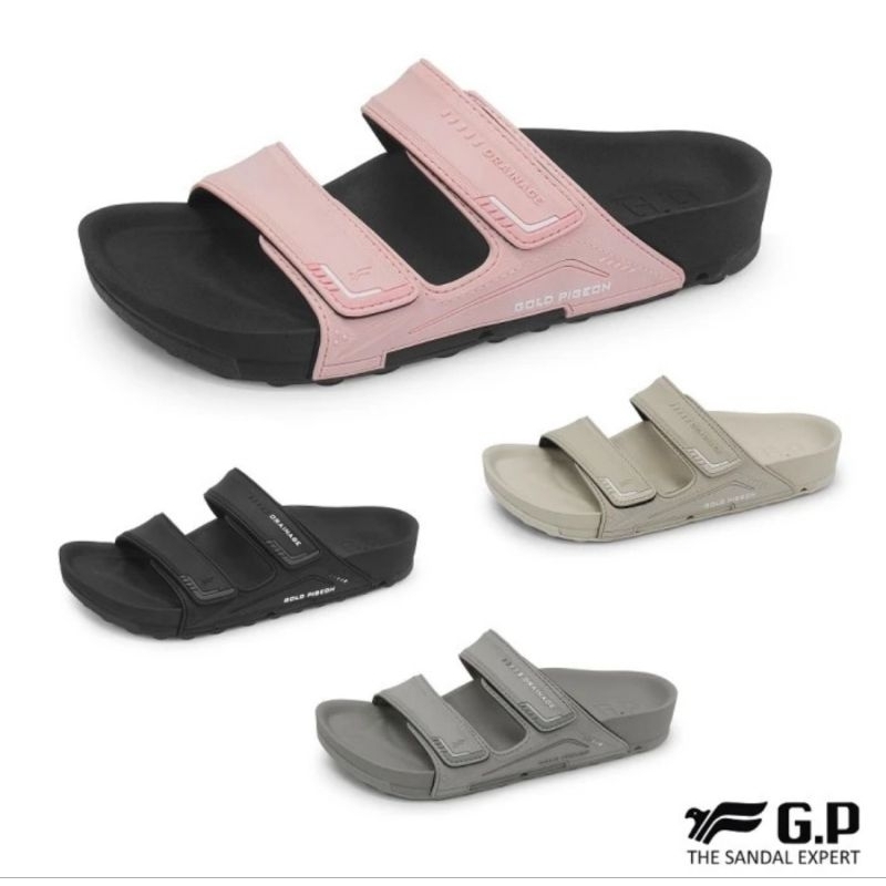 Sandal Selop Wanita Gold Pigeon Pink 39 NEW