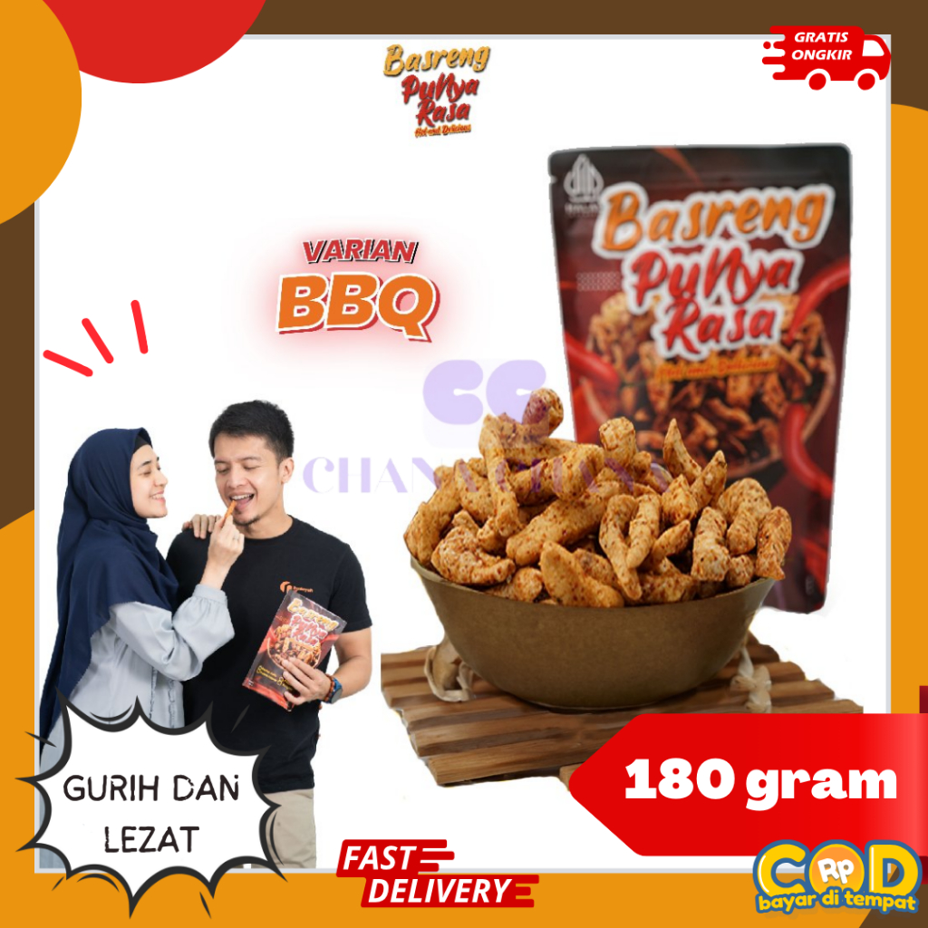 

Basreng Punya Rasa - Basreng Bakso Goreng BBQ 180g Nyemil Praktis BPOM Barbaque Bikin Nagih