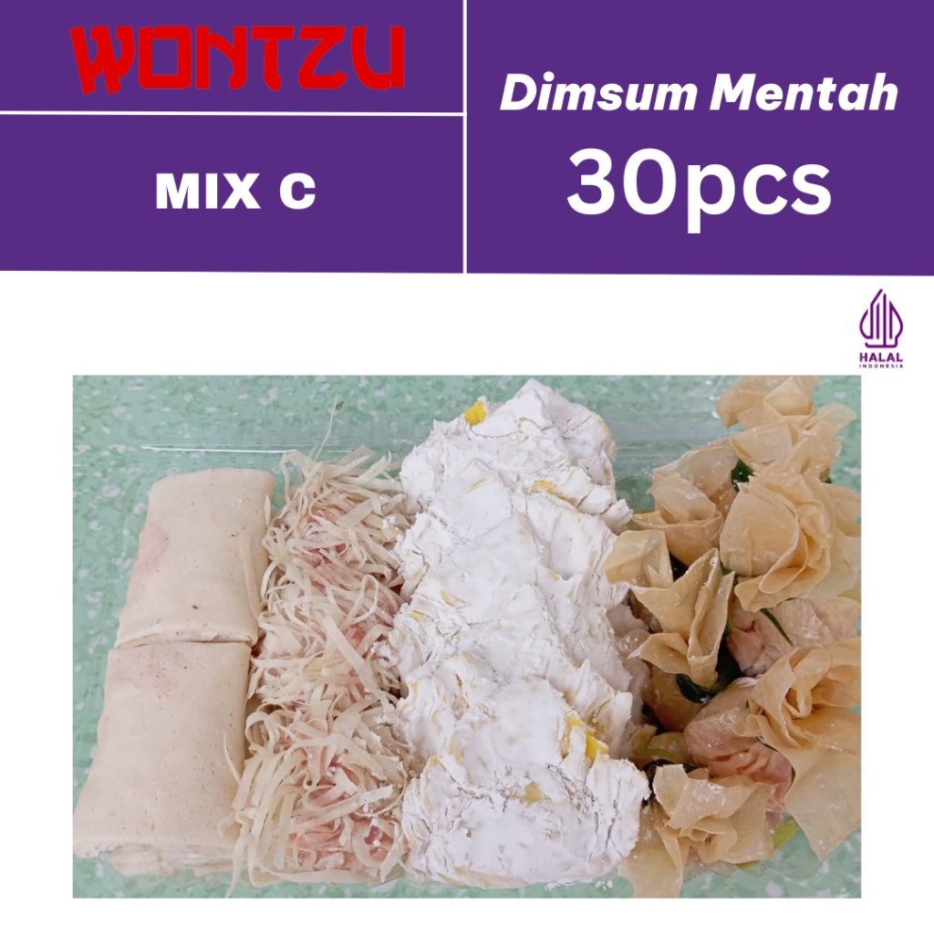 

Mix C (Kuotie, Lumpia Ayam, Wonton, Kumis Naga, Ekado) - 30 Pcs 100% Halal