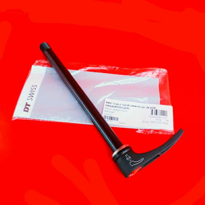 DT SWISS RWS 10 ALU ROAD THRU AXLE 142 MM X 12 MM - REAR THRU AXLE