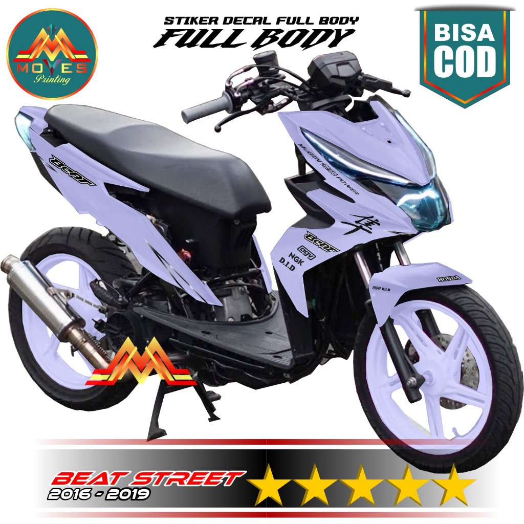 Decal Stiker Motor Honda Beat Street Full Body stiker beat street 2016-2019