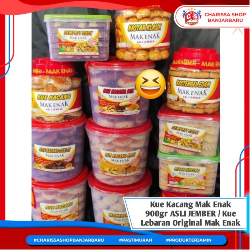 

Kue Kacang Mak Enak 900gr ASLI JEMBER / Kue Kacang Original Mak Enak 900gr ORI / Kue Kacang Mix / Nastar / Kue Lebaran