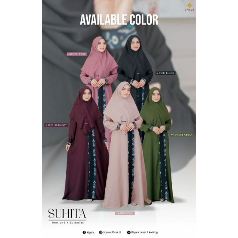 Dress Simple Cantik Suhita Mom Set Khimar By Kiyara