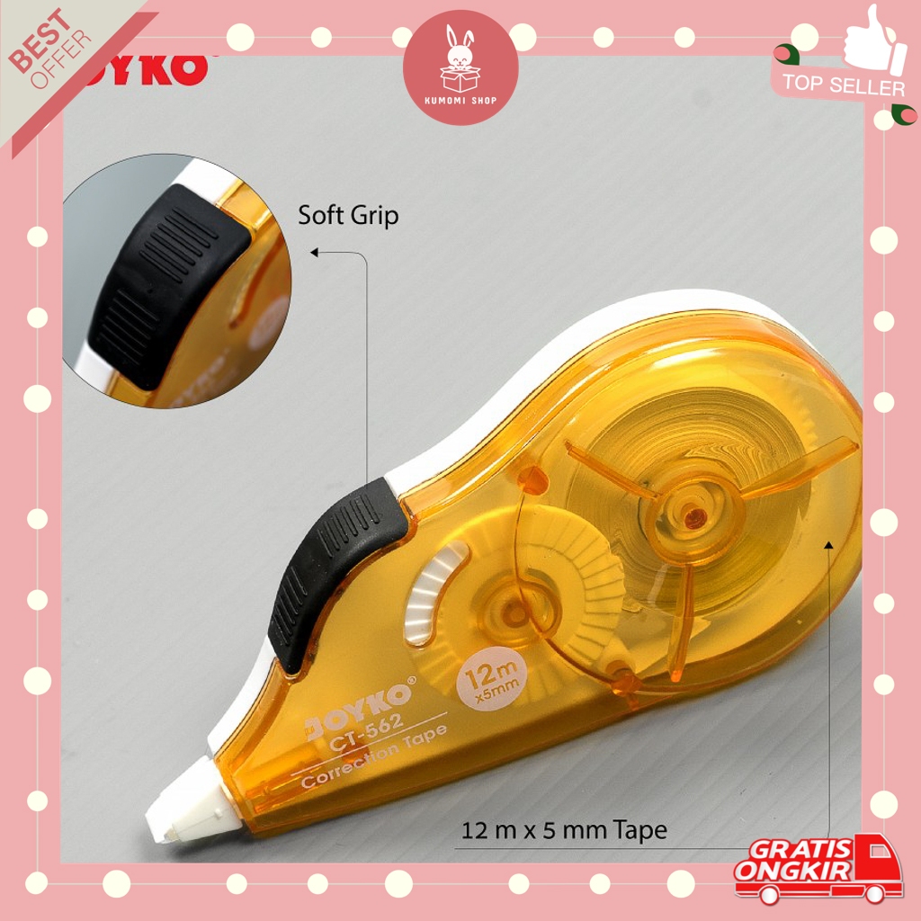 

KUMOMI - Tip ex Roll Joyko CT-562 / 5mm x 12m / Correction Tape Roll / Tip x kering / Perlengkapan Kantor / Perlengkapan Sekolah