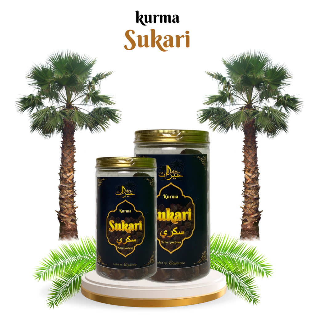 

Kurma Sukari 500gr Kurma Premium Grade A Kemasan Toples Packed By Griya Kurma