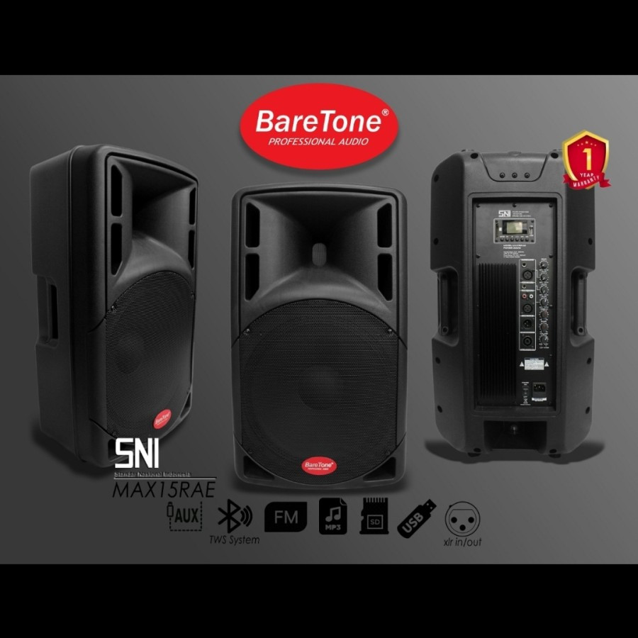 Speaker Aktif Baretone MAX 15 RAE/Baretone MAX 15RAE SEPASANG Original