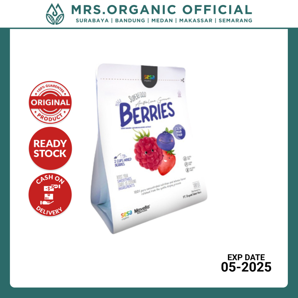 

Mavella Superfoods Mixed Berries Powder 100g - Suplemen Makanan Minuman untuk Sistem Pencernaan Sehat