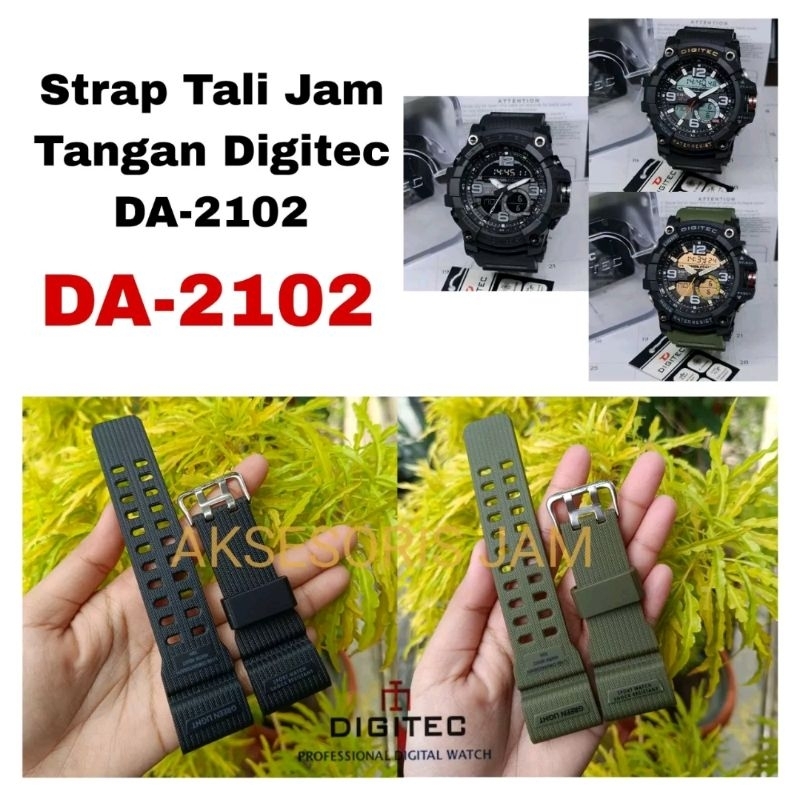 Strap tali jam tangan digitec 2102 tali digitec DA-2102 DA 2102T tali jam digitec 2102T Pas dan bisa