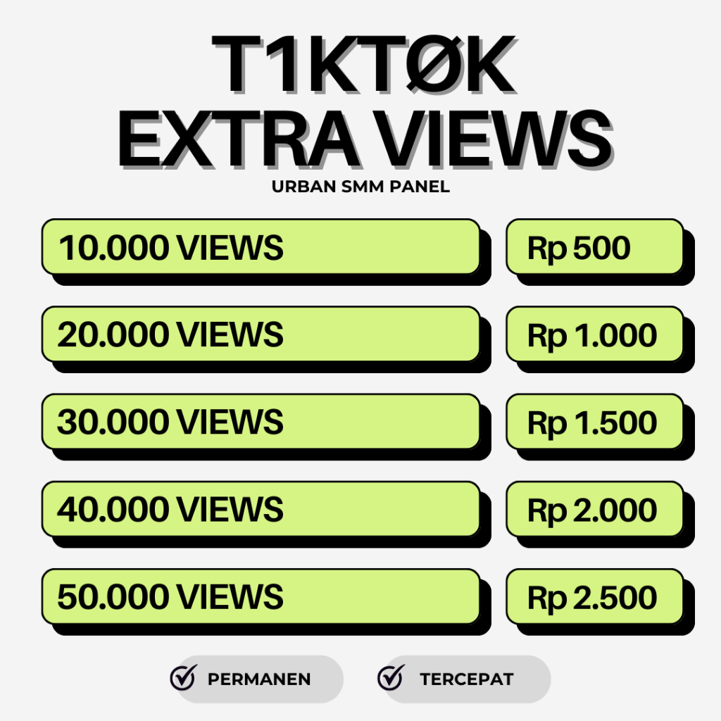 URBAN SMM - Tiktok Viewers Real Permanen| Beli Tiktok Viewers Fyp Indonesia Mix Worldwide| Views Tik