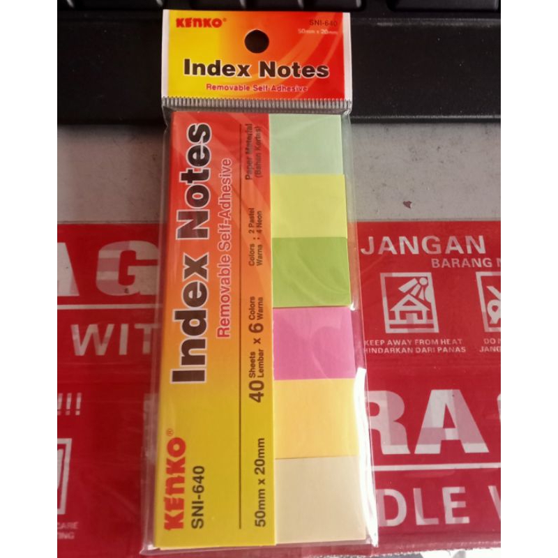 

sticky notes index notes 6 warna x 40 sheet