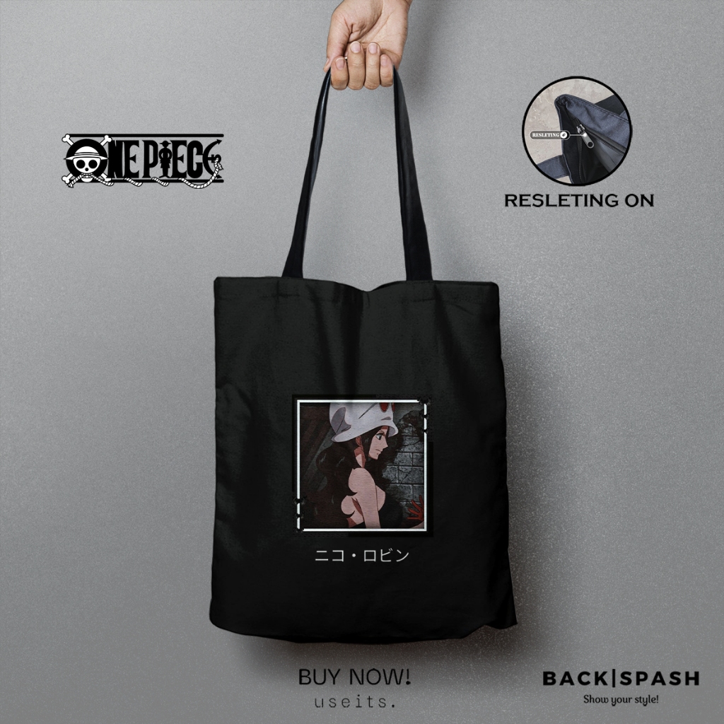 Totebag ANIME One Piece Robin THD - Robin One Piece Totebag Anime - Tote bag Wanita - Totebag Pria -