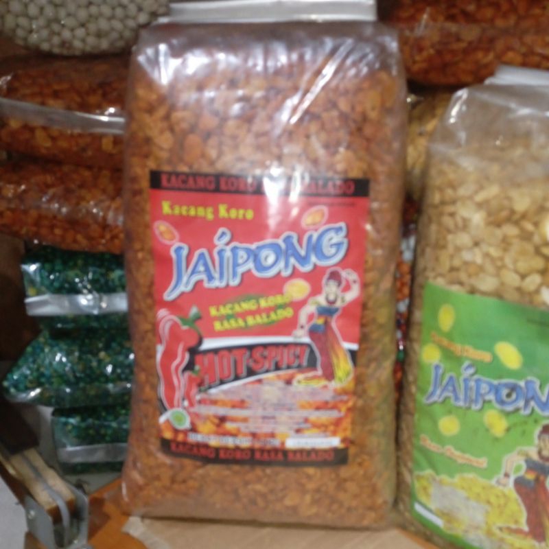 

koro kupas merk jaipong paling renyah dan gurih isi 4kg per 1 bal