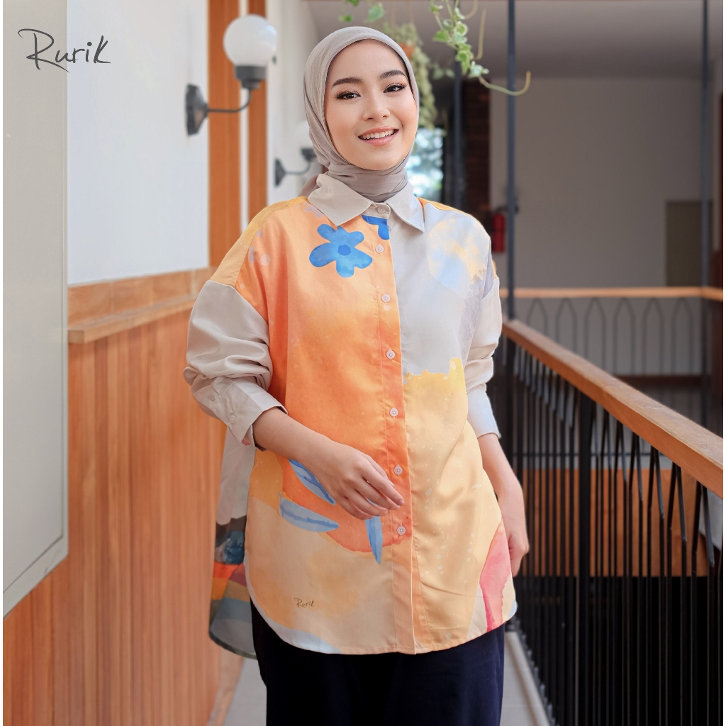 Rurik Kemeja Wanita Printing Flamingo Shirt