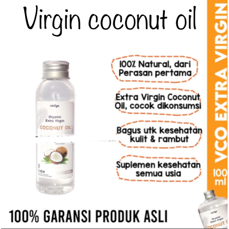 

VCO Virgin Coconut Oil (VCO) 100ml premium 100% Natural Cold Prossed