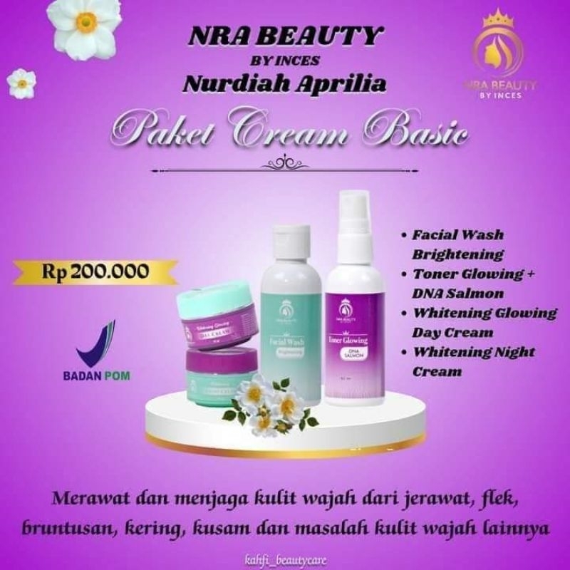 Nra beauty paket besic by inces ada harga grosir