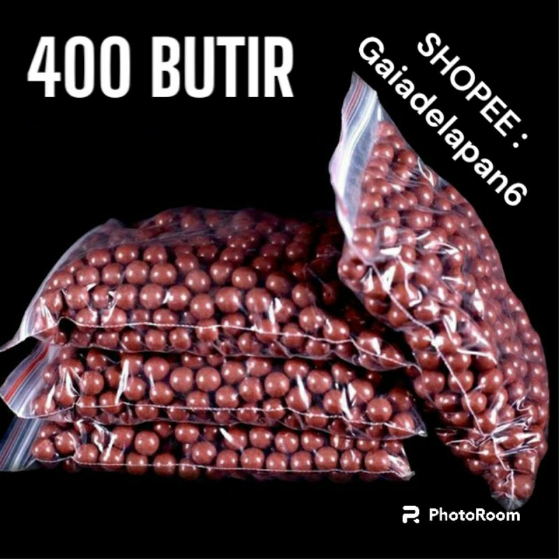 400 Butir Peluru ketapel Lumpur  keras ukuran 9-10mm