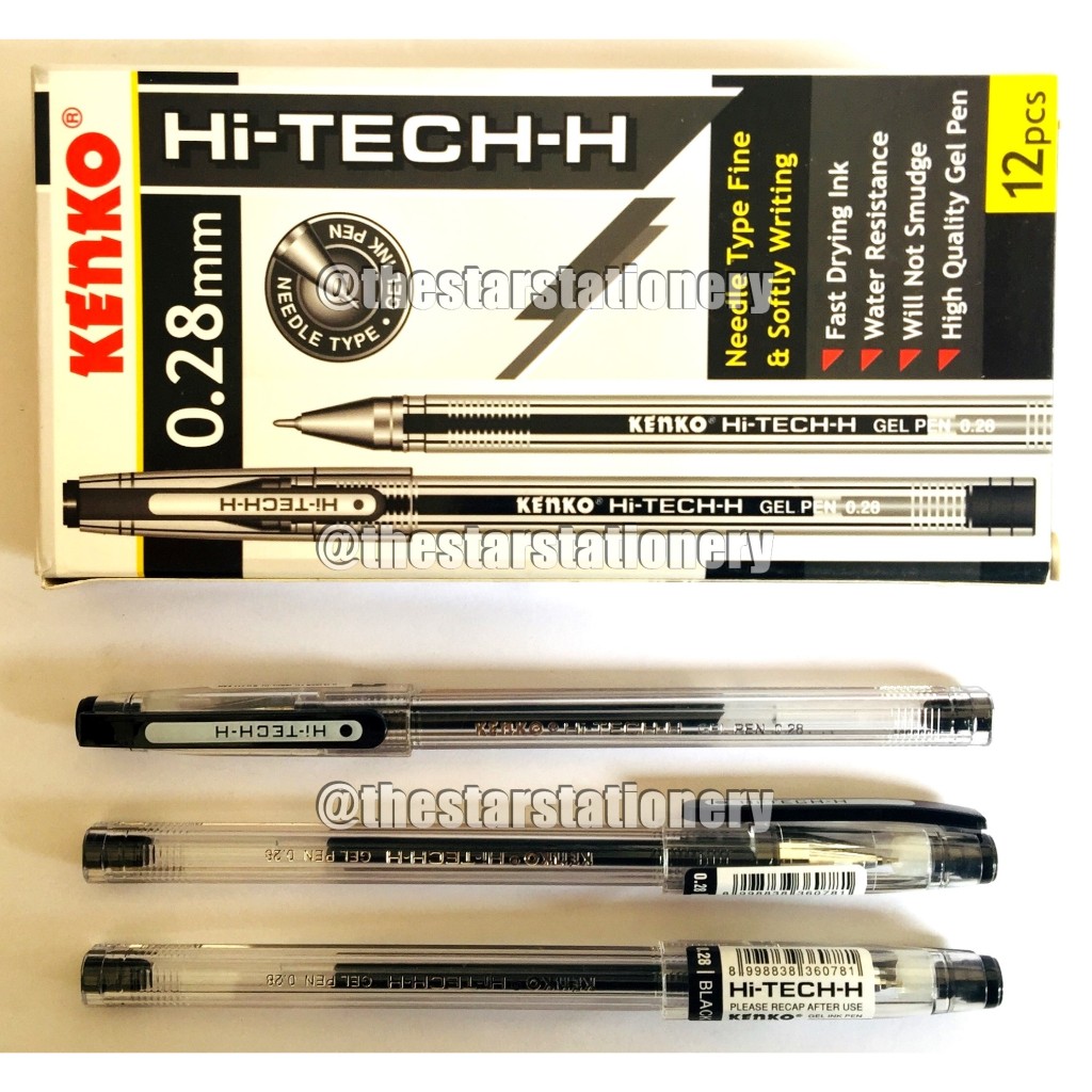 

(1 Biji) GROSIR Bolpen Kenko Hi-Tech 0.28 Gel Pen Hitam / Gel Pen Kenko Hi-Tech 0.28 mm