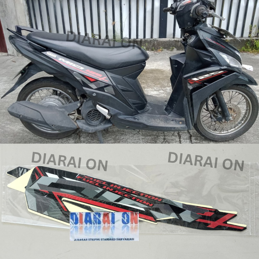 Stiker Striping Yamaha Mio M3 2016 - Mio M3 125 2016 Hitam Murah