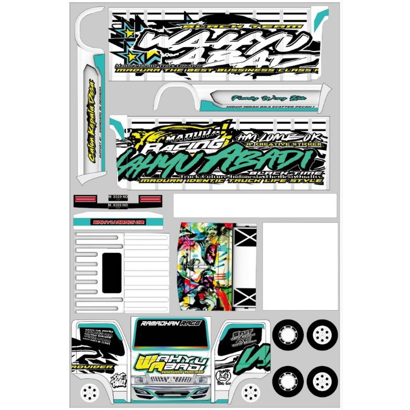 file stiker miniatur truck