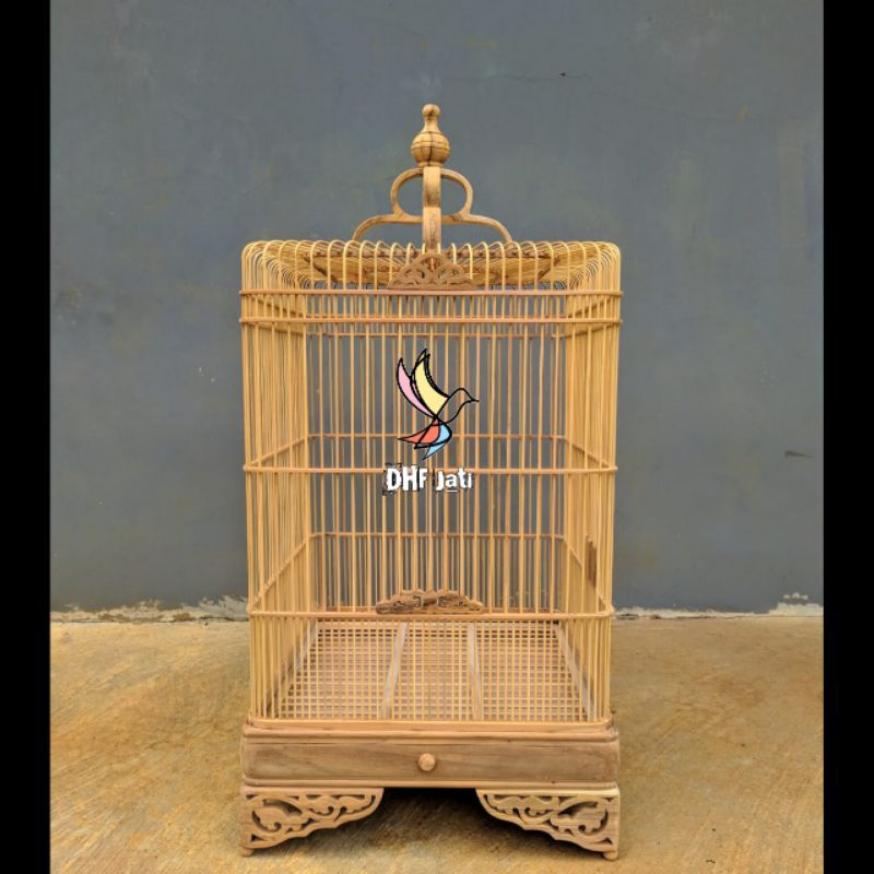 Sangkar Oval Jati Alusan Krawangan(mentahan)