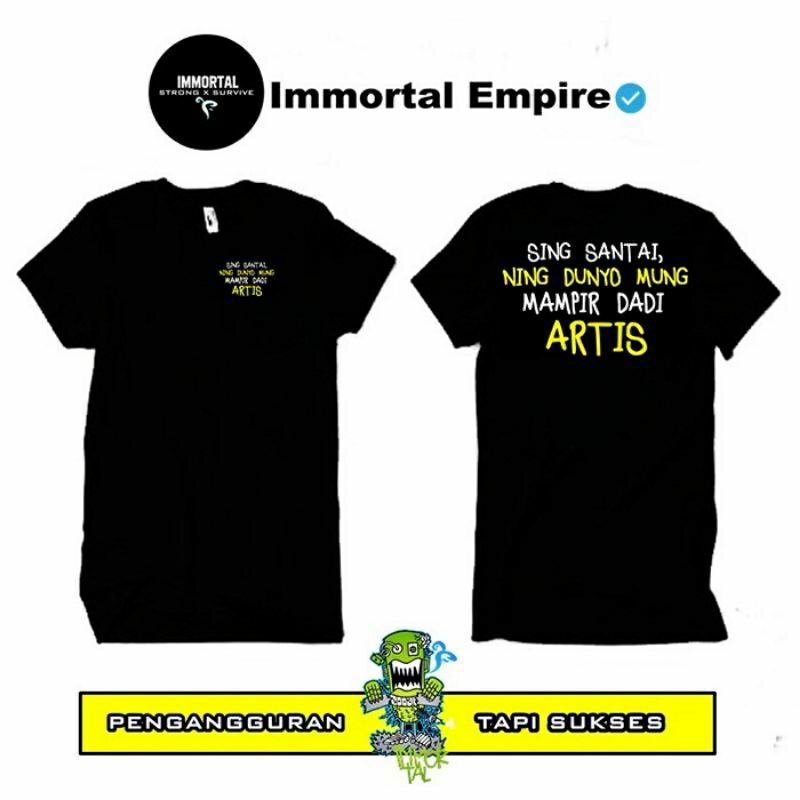 Kaos tshirt dewasa pria wanita dadi artis