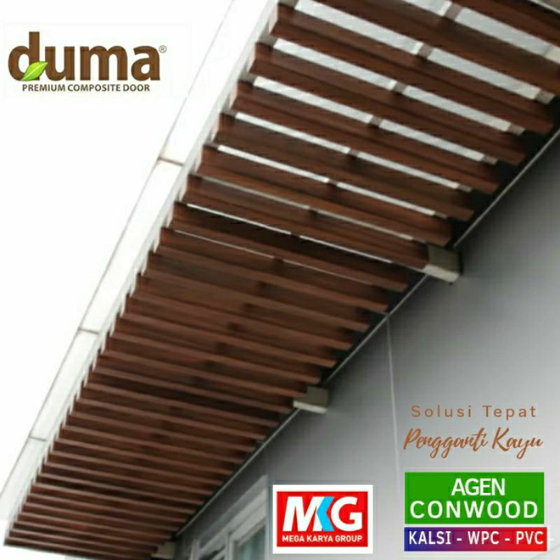 KISI KISI WPC DUMA - KISI KANOPI - PARTISI DINDING -  PEMBATAS RUANGAN - DUMA COH (50 x 50  3M)