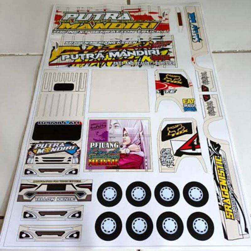 

file stiker miniatur truck