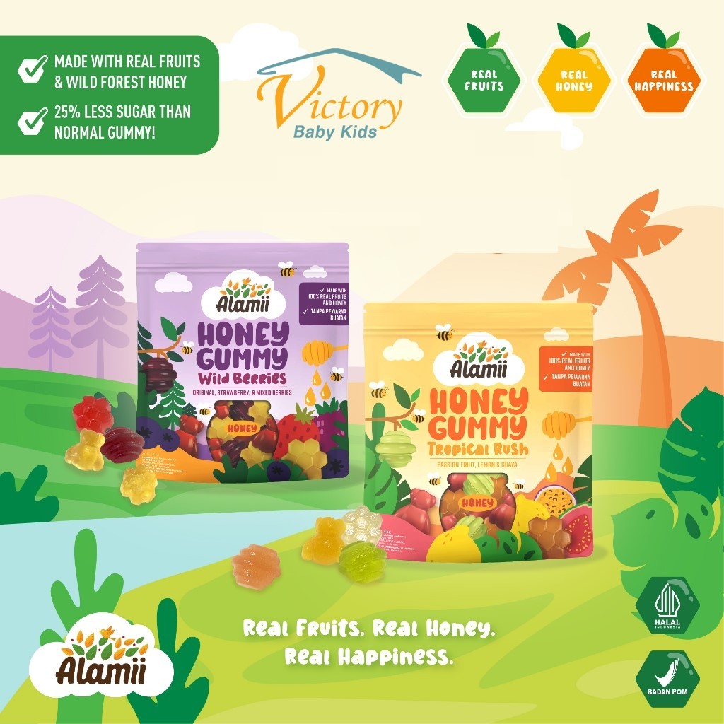 

Alamii Honey Gummy 40g Tropical Rush & Wild Berries