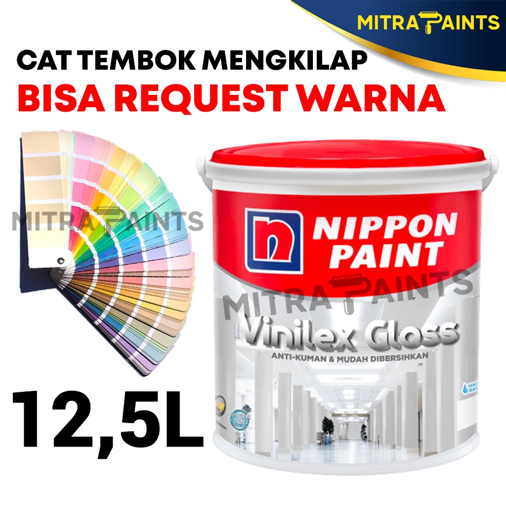CAT TEMBOK INTERIOR EKSTERIOR VINILEX GLOSS 1 PAIL NIPPON PAINT / BISA REQUEST CUSTOM WARNA