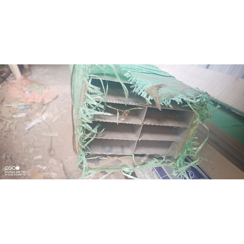 hollow/pipa kotak aluminium 25 x 75 mm silver per meter