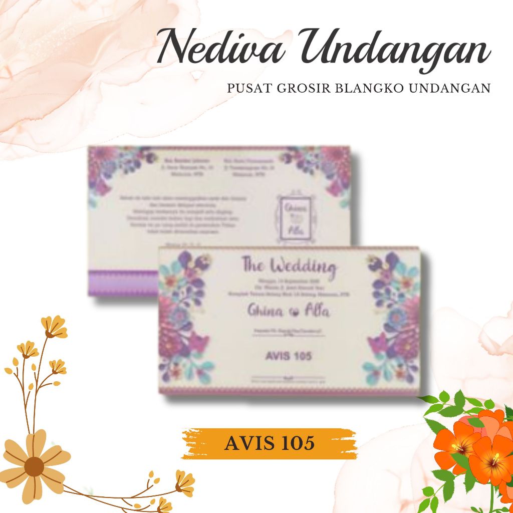 BLANGKO UNDANGAN AVIS 105 HARGA MURAH FREE LABEL