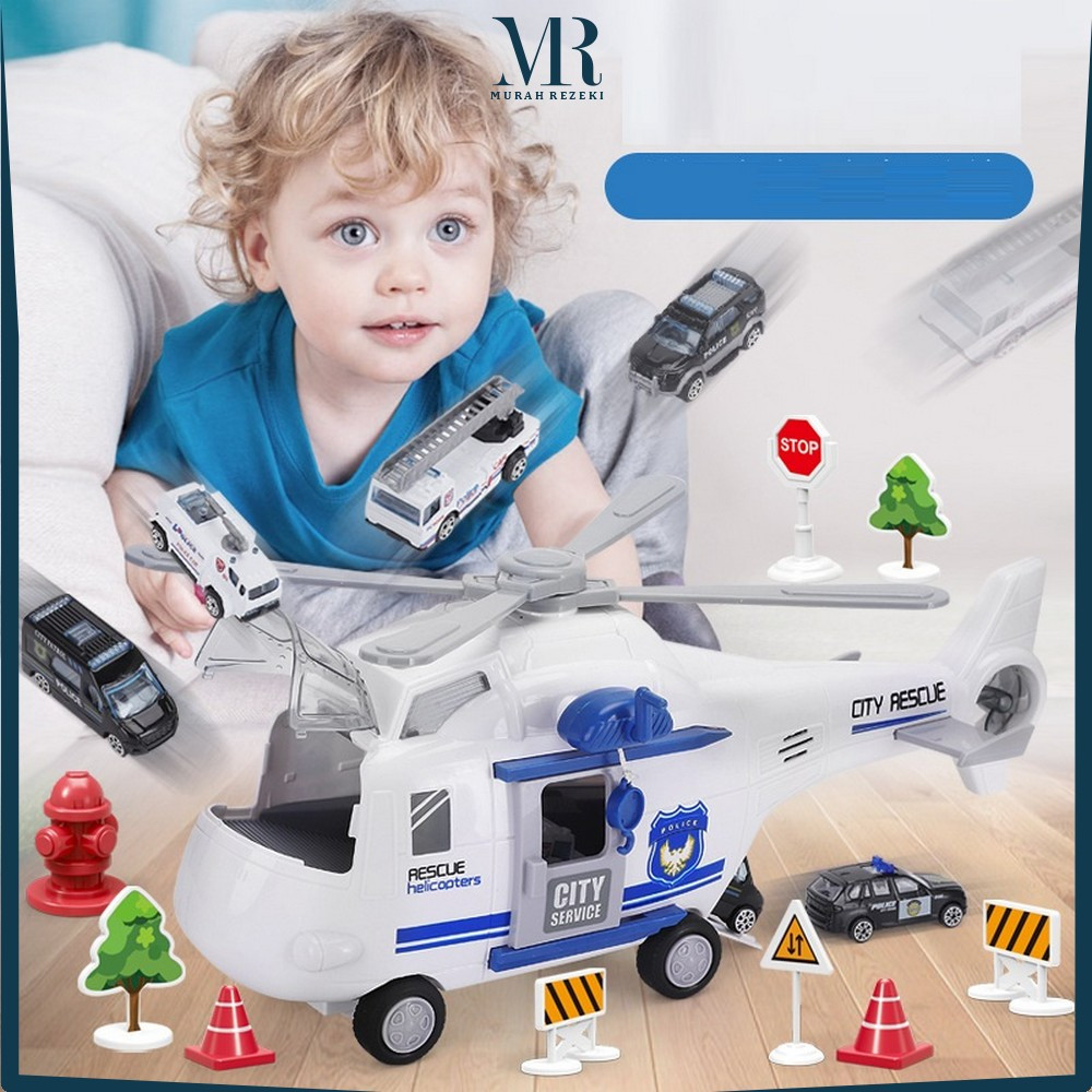 Mainan Anak Helikopter Baterai / Maenan Anak DIY Helicopter Bongkar Pasang Mobil / Mainan Edukasi An