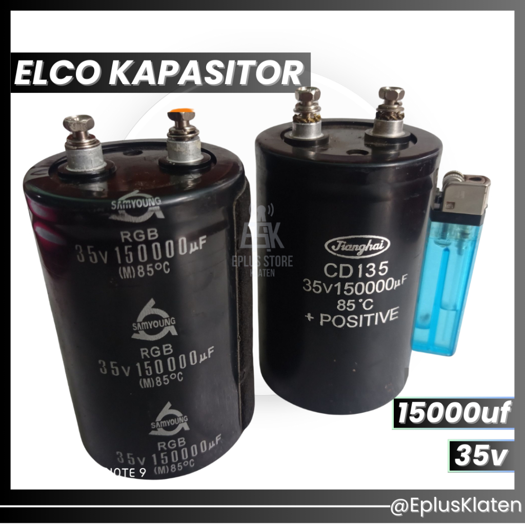 kapasitor capasitor elko elco 150000uf 35v 150000 uf 35 volt original jianghai CD135 150mF 150 mf