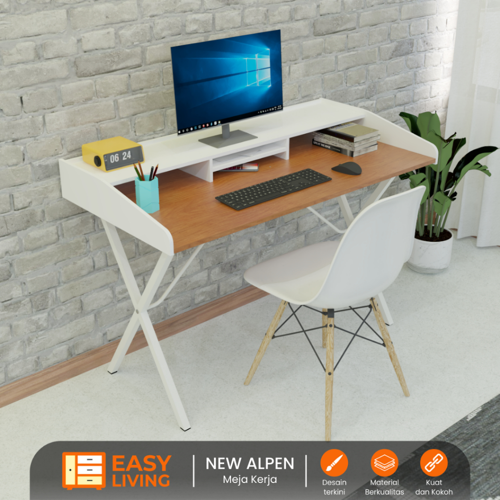 Meja komputer meja PC meja kantor besar series alpen