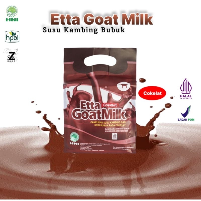 

Susu Kambing Susu Ettawa Rasa Cokelat HNI HPAI - Minuman Cokelat, Susu Bubuk Herbal