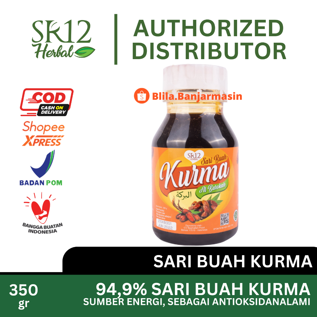 

SR12 Sari Buah Kurma Asli 350gr Kualitas Premium Meningkatkan Stamina Tubuh Tanpa Gula BPOM