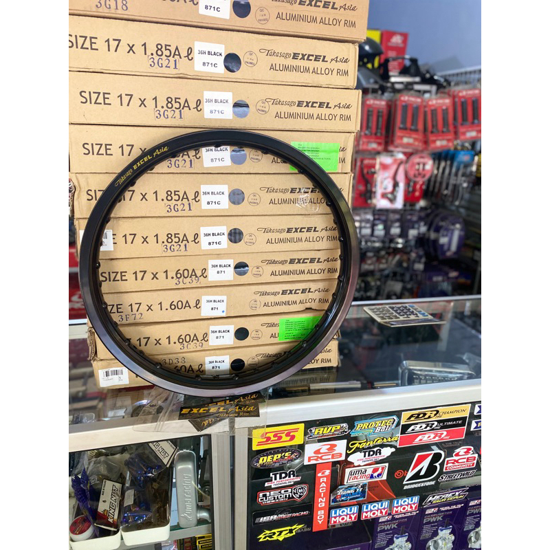 Velg Pelek Lingkaran Takasago Excel Asia Wshape 17 185 160 Gold Titanium Black Ring 18 Lebar 160 185